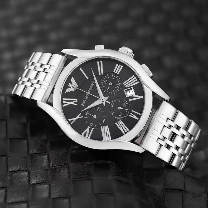 Men’s Chronograph Stainless Steel Watch © Product Description